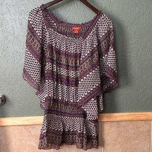 Sundance catalog paisley patterned top, sheer